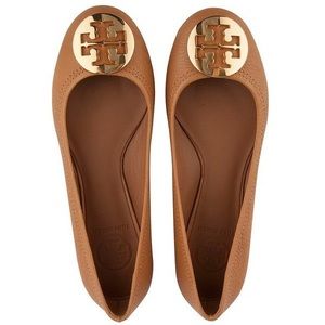 Tory Burch Brown Leather Ballet Flats
